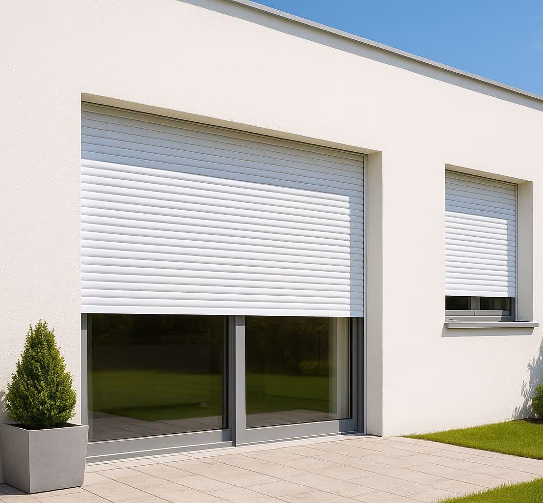 Rollläden für ein großes Fenster